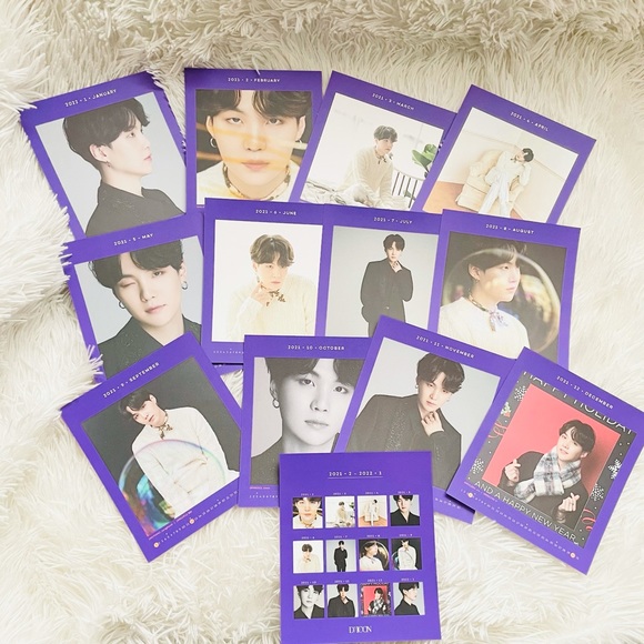 Other Official Dicon Bts Suga Calendar Cards Poshmark